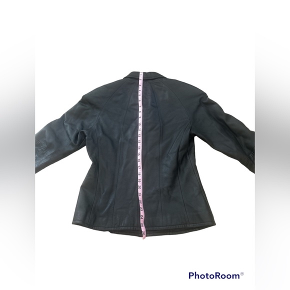 Vintage Tannery West SOFT Black LEATHER Biker Moto Jacket Sz S EUC - Picture 7 of 17